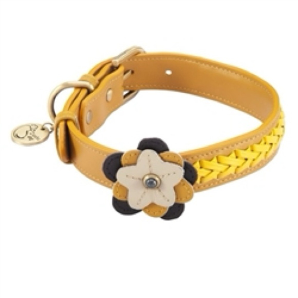 Dosha Dog Yellow Braided Dog collar